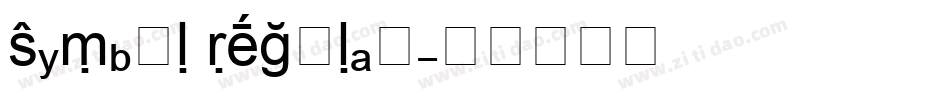 Symbol Regular字体转换